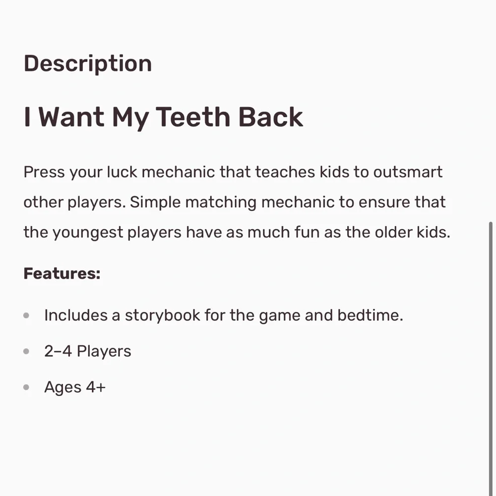 I Want My Teeth Back Strategy Game